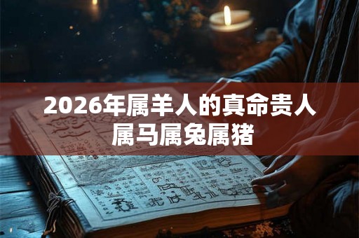 2026年属羊人的真命贵人 属马属兔属猪 2026年属羊人的真命贵人 属马属兔属猪