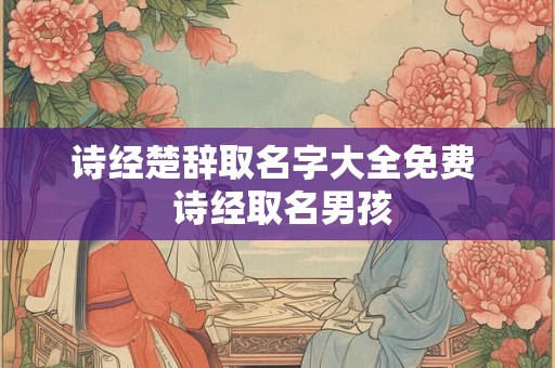 诗经楚辞取名字大全免费  诗经取名男孩