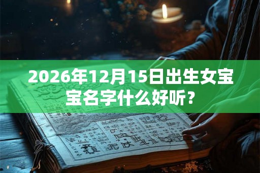 2026年12月15日出生女宝宝名字什么好听？