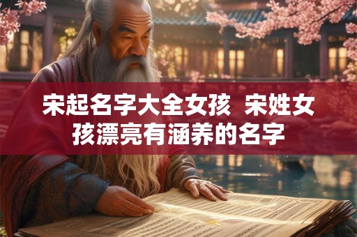 宋起名字大全女孩  宋姓女孩漂亮有涵养的名字