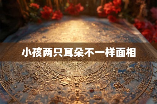 小孩两只耳朵不一样面相