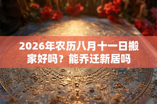 2026年农历八月十一日搬家好吗？能乔迁新居吗