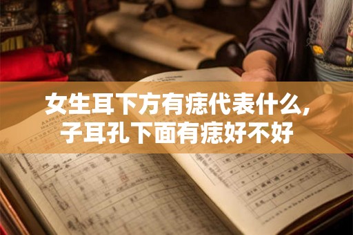 女生耳下方有痣代表什么,子耳孔下面有痣好不好 女生耳下方有痣代表什么,子耳孔下面有痣好不好