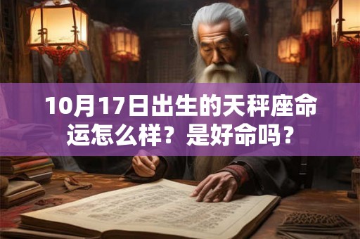 10月17日出生的天秤座命运怎么样?是好命吗? 10月17日出生的天秤座命运怎么样?是好命吗?