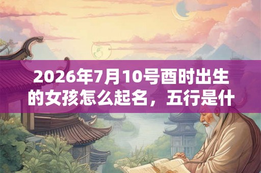 2026年7月10号酉时出生的女孩怎么起名，五行是什么？