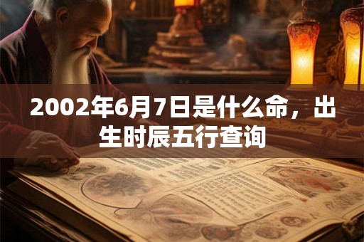 2002年6月7日是什么命,出生时辰五行查询 2002年6月7日是什么命,出生时辰五行查询
