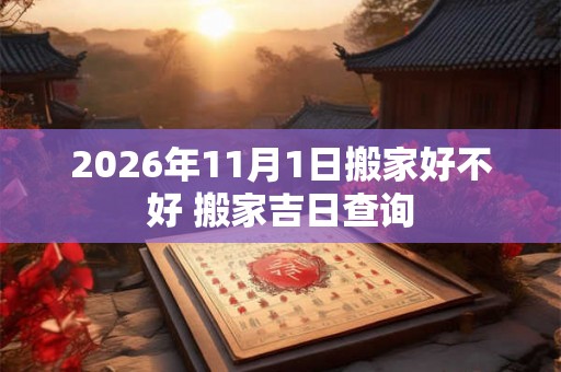 2026年11月1日搬家好不好 搬家吉日查询