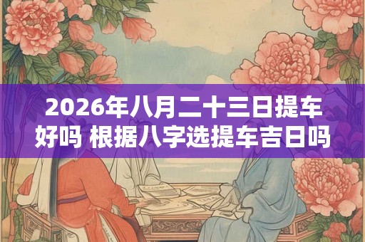 2026年八月二十三日提车好吗 根据八字选提车吉日吗