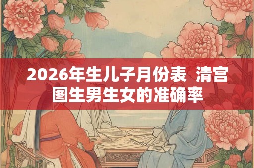 2026年生儿子月份表 清宫图生男生女的准确率 2026年生儿子月份表 清宫图生男生女的准确率