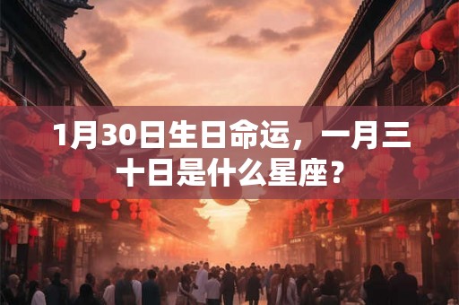 1月30日生日命运，一月三十日是什么星座？