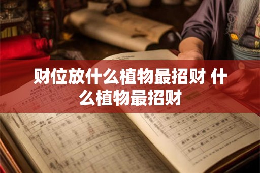 财位放什么植物最招财 什么植物最招财