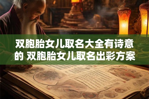 双胞胎女儿取名大全有诗意的 双胞胎女儿取名出彩方案