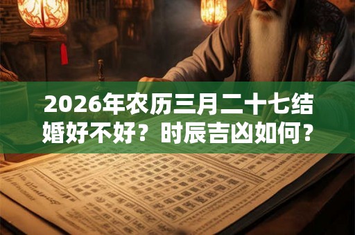 2026年农历三月二十七结婚好不好？时辰吉凶如何？