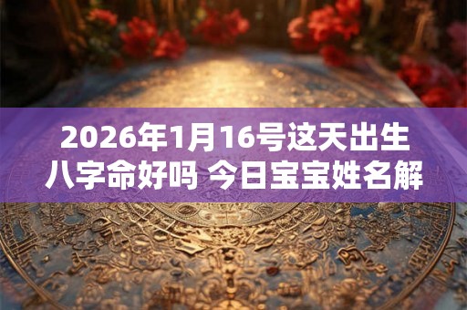 2026年1月16号这天出生八字命好吗 今日宝宝姓名解析