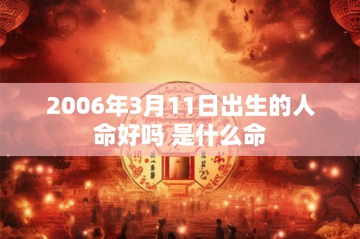 2006年3月11日出生的人命好吗 是什么命