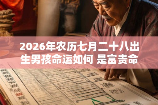 2026年农历七月二十八出生男孩命运如何 是富贵命吗