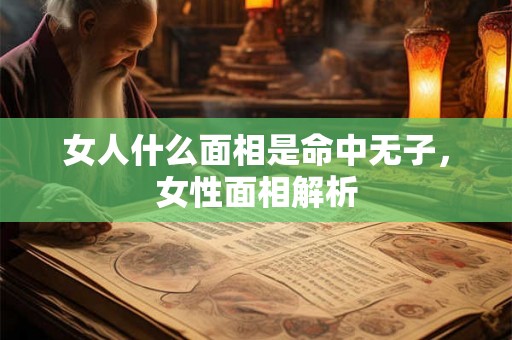 女人什么面相是命中无子，女性面相解析