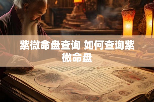 紫微命盘查询 如何查询紫微命盘 紫微命盘查询 如何查询紫微命盘