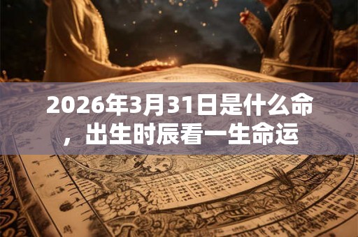 2026年3月31日是什么命,出生时辰看一生命运 2026年3月31日是什么命,出生时辰看一生命运