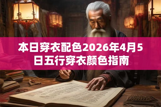 本日穿衣配色2026年4月5日五行穿衣颜色指南