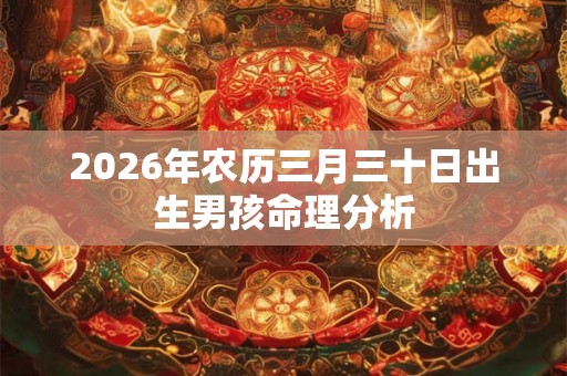 2026年农历三月三十日出生男孩命理分析