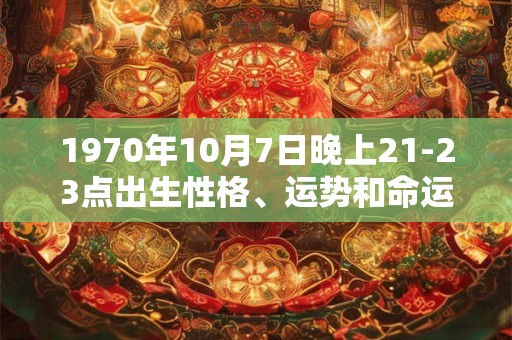 1970年10月7日晚上21-23点出生性格、运势和命运 1970年10月7日晚上21-23点出生性格、运势和命运