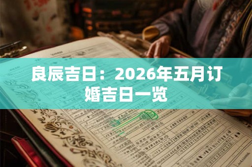 良辰吉日:2026年五月订婚吉日一览 良辰吉日:2026年五月订婚吉日一览
