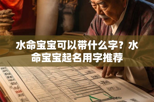 水命宝宝可以带什么字？水命宝宝起名用字推荐