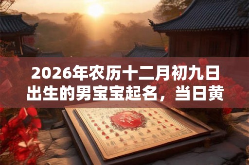 2026年农历十二月初九日出生的男宝宝起名，当日黄历如何？