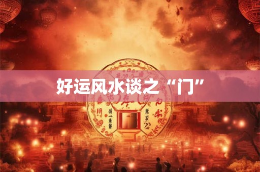 好运风水谈之“门”