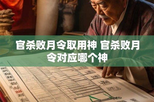 官杀败月令取用神 官杀败月令对应哪个神