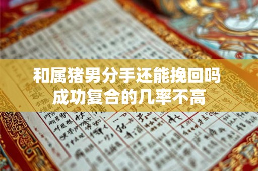 和属猪男分手还能挽回吗 成功复合的几率不高 和属猪男分手还能挽回吗 成功复合的几率不高