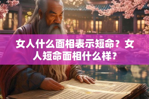 女人什么面相表示短命？女人短命面相什么样？