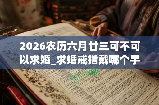 2026农历六月廿三可不可以求婚_求婚戒指戴哪个手指