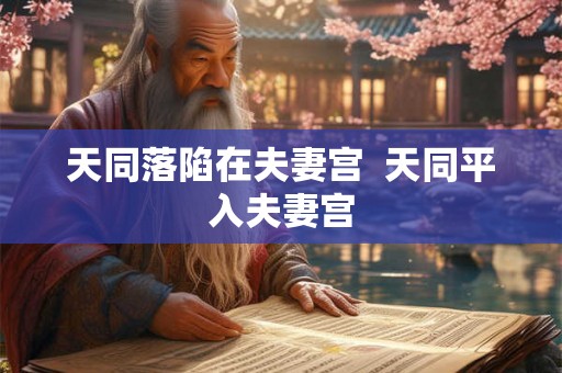 天同落陷在夫妻宫  天同平入夫妻宫