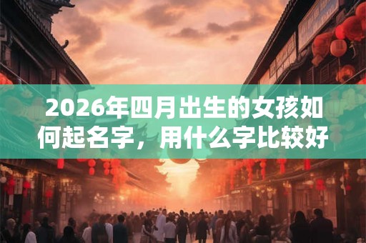 2026年四月出生的女孩如何起名字，用什么字比较好