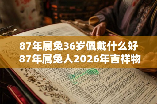 87年属兔36岁佩戴什么好 87年属兔人2026年吉祥物