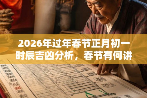 2026年过年春节正月初一时辰吉凶分析，春节有何讲究？