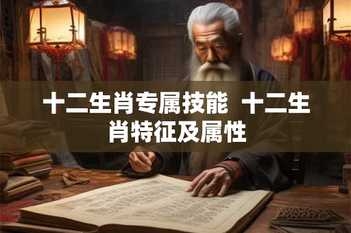 十二生肖专属技能 十二生肖特征及属性 十二生肖专属技能 十二生肖特征及属性