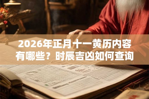 2026年正月十一黄历内容有哪些？时辰吉凶如何查询？