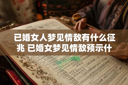 已婚女人梦见情敌有什么征兆 已婚女梦见情敌预示什么