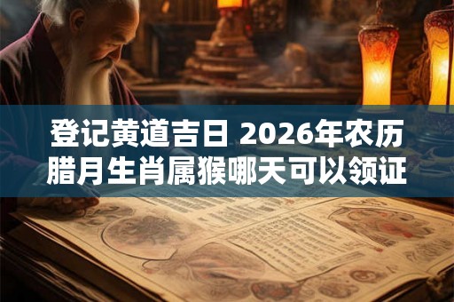 登记黄道吉日 2026年农历腊月生肖属猴哪天可以领证