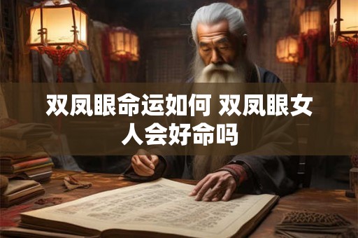 双凤眼命运如何 双凤眼女人会好命吗