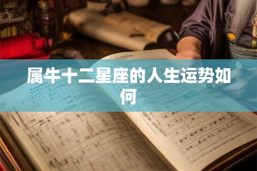 属牛十二星座的人生运势如何