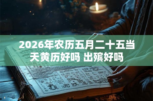 2026年农历五月二十五当天黄历好吗 出殡好吗