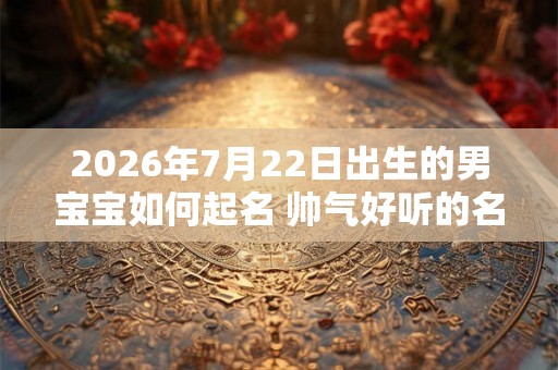 2026年7月22日出生的男宝宝如何起名 帅气好听的名字
