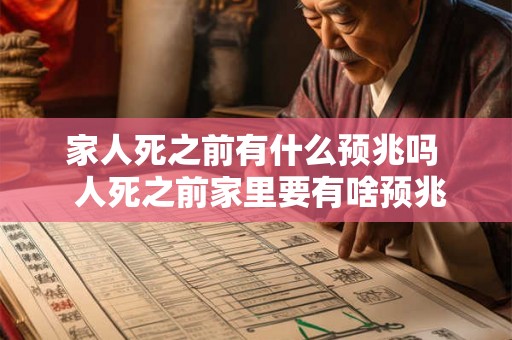 家人死之前有什么预兆吗  人死之前家里要有啥预兆