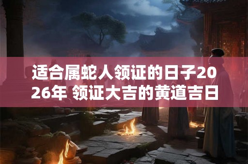 适合属蛇人领证的日子2026年 领证大吉的黄道吉日