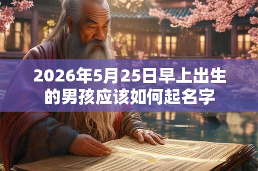 2026年5月25日早上出生的男孩应该如何起名字