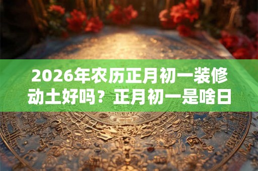 2026年农历正月初一装修动土好吗？正月初一是啥日子